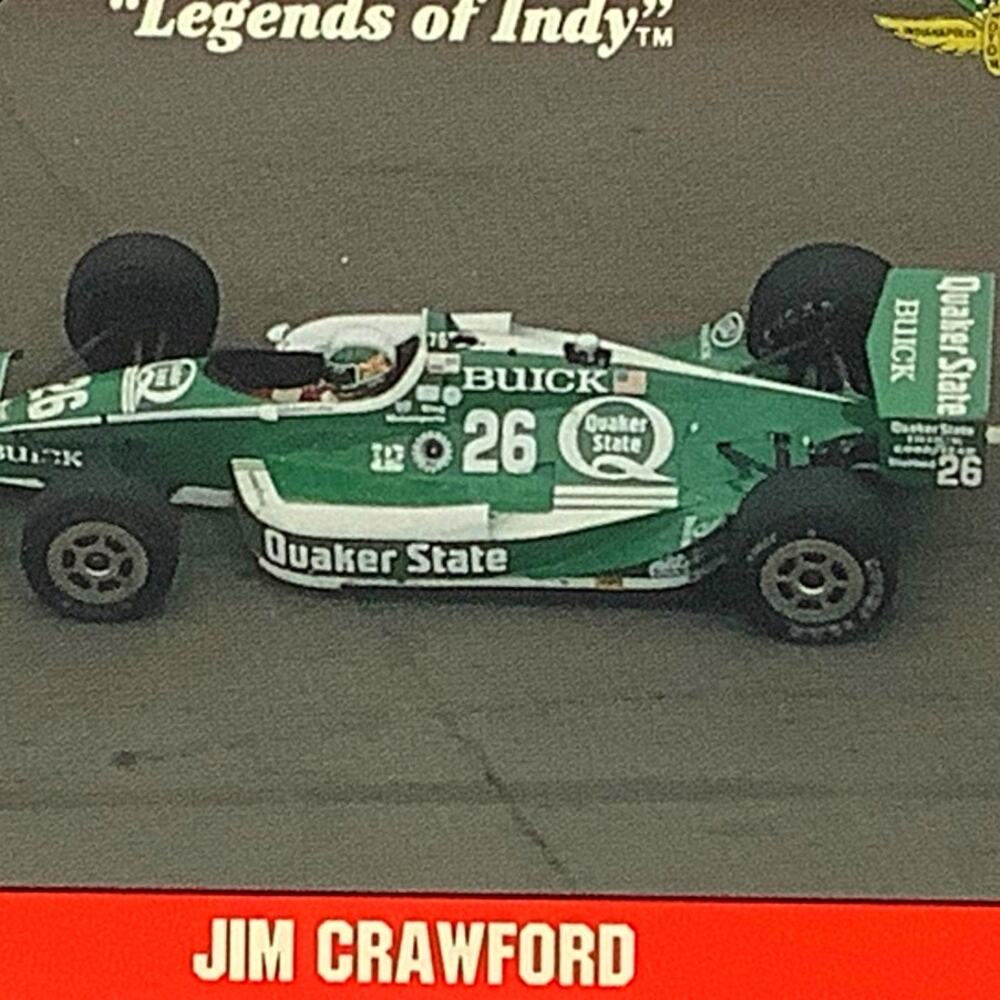 Jim Crawford 26th Place at Indy, 1991 Action, 1992 Legends of Indy Card 27, NM+